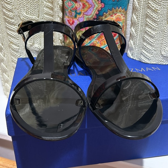 Stuart Weitzman Black Flat Sandals - Picture 7 of 11